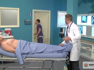 Nurse Hops On A Gurney To Fuck Patient While Doctor Watches