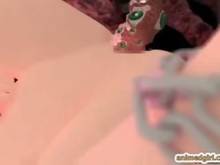 3D animeted hentai with nice tits tentacles drilled
