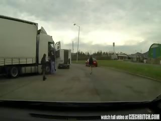 Czech MILF Hooker Fucked In Car