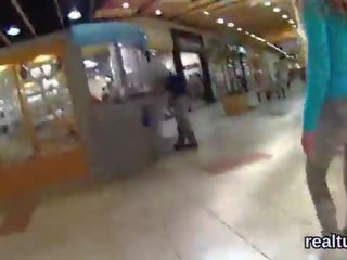 Attractive czech teen gets teased in the mall and fucked in pov