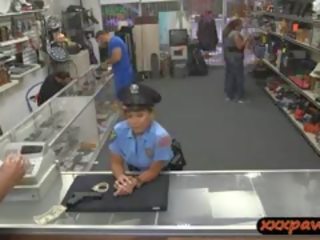 Latina Police Officer Pawned Her Pussy