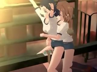 Hentai kjønn slave blir seksuelt torturert i 3d anime