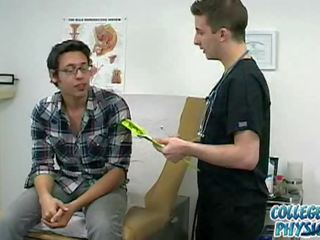 College Lad Receives Down To His Underwear In The Doctor\'s Office.