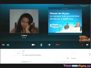 Sul americana gaja provocação dela grande tetas em skype