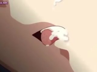 Anime Slut Gets Jizz On Her Boobs