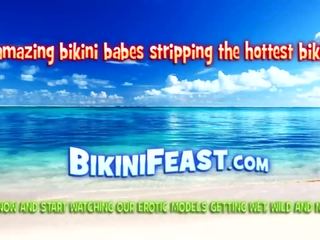Asian bombshell transparent bikini