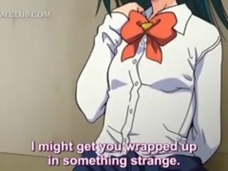 Tonårs animen hentai fångad masturberar blir körd hård