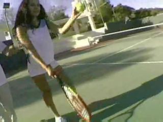 Tenis court turns into fuck court video