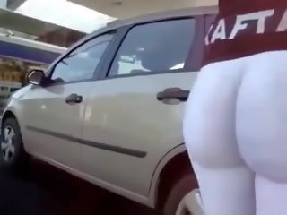 كبير الحمار في gas محطة فيديو