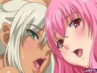Hentai Twins Gets Fucked By Guy Outdoors