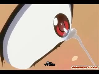 Hentai ξωτικό παίρνει πέος γάλα πλήρωση αυτήν λαιμός με γκέτο monsters