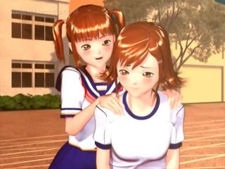 Délicat l'anime écolière obtient baisée par son étudiante