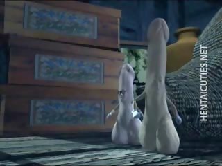 Horny 3D Hentai Slut Rub A Huge Dick